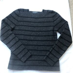 Nygardsanna Black and Grey Striped Sweater Size Small